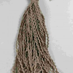 Koyu Vizon WaveLace Dalgalı Dekoratif Şerit Kenar S&uuml;s&uuml; &ndash; 1 cm İnce Zigzag Şerit 5 Metre-WAVELACE-27