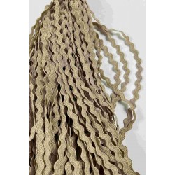 Koyu Vizon WaveLace Dalgalı Dekoratif Şerit Kenar S&uuml;s&uuml; &ndash; 1 cm İnce Zigzag Şerit 5 Metre-WAVELACE-27