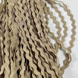 Koyu Vizon WaveLace Dalgalı Dekoratif Şerit Kenar S&uuml;s&uuml; &ndash; 1 cm İnce Zigzag Şerit 5 Metre-WAVELACE-27