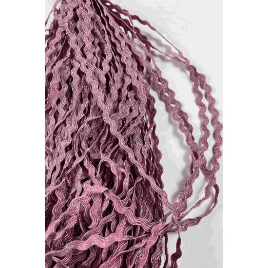 G&uuml;l Kurusu WaveLace Dalgalı Dekoratif Şerit Kenar S&uuml;s&uuml; &ndash; 1 cm İnce Zigzag Şerit 5 Metre-WAVELACE-28