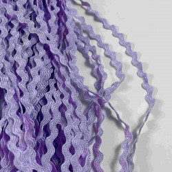 Lila WaveLace Dalgalı Dekoratif Şerit Kenar S&uuml;s&uuml; &ndash; 1 cm İnce Zigzag Şerit 5 Metre-WAVELACE-6