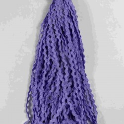 Koyu Lila WaveLace Dalgalı Dekoratif Şerit Kenar S&uuml;s&uuml; &ndash; 1 cm İnce Zigzag Şerit 5 Metre-WAVELACE-9