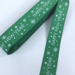 Yeşil Happy New Year Yazılı Yeniyıl Kurdelesi-YENI-1012