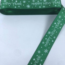 Yeşil Happy New Year Yazılı Yeniyıl Kurdelesi-YENI-1012