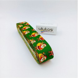 Yeşil Sarı Kardanadam Desenli Yeniyıl Kurdelesi-YENI-1021 Yeşil Sarı Kardanadam Desenli Yeniyıl Kurdelesi-YENI-1021