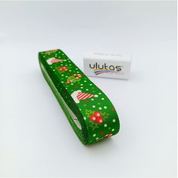 Yeşil Noel Baba Şapka Desenli Yeniyıl Kurdelesi-YENI-1023