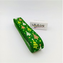 Sarı &Ccedil;am Ağacı Desenli Yılbaşı Kurdelesi-YENI-1028