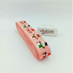 Pembe Kardanadam Desenli Yılbaşı Kurdelesi-YENI-1034 Pembe Kardanadam Desenli Yılbaşı Kurdelesi-YENI-1034