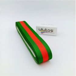 Yeşil Kırmızı Kalın &Ccedil;izgili Yeniyıl Kurdelesi-YENI-1038