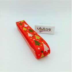 Beyaz Çam Ağacı Desenli Yeniyıl Kurdelesi-YENI-1045