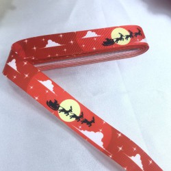 Yeşil Kırmızı Ekoseli Gold Süslü Yılbaşı Kurdelesi-YENI-1065