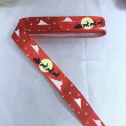 Yeşil Kırmızı Ekoseli Gold Süslü Yılbaşı Kurdelesi-YENI-1065