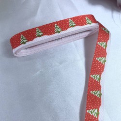 2023 Yeniyıl Süsleme Paketleme Kurdelesi Kırmızı Çam Ağacı-YENI-1066