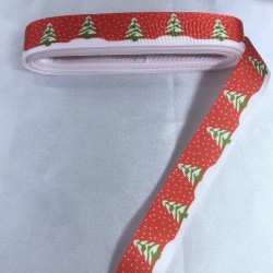 2023 Yeniyıl Süsleme Paketleme Kurdelesi Kırmızı Çam Ağacı-YENI-1066
