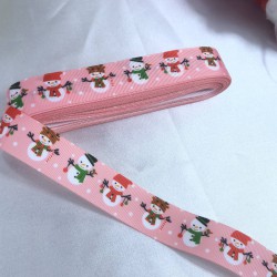 2023 Yeniyıl Süsleme Paketleme Kurdelesi Pembe Noel Baba-YENI-1068