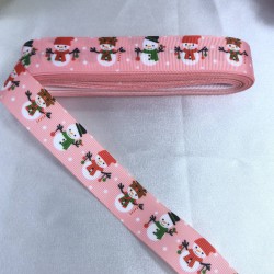 2023 Yeniyıl Süsleme Paketleme Kurdelesi Pembe Noel Baba-YENI-1068