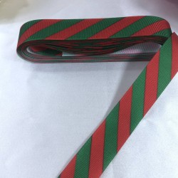 Yeniyıl S&uuml;sleme Paketleme Kurdelesi Yeşil Kırmızı &Ccedil;izgili-YENI-1072