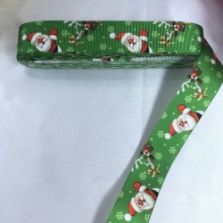 2023 Süsleme Hediye Paketleme Kurdelesi Yeşil Noel Baba-YENI-1083