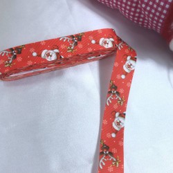 2023 Süsleme Hediye Paketleme Kurdelesi Kırmızı Noel Baba-YENI-1093