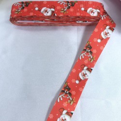 2023 Süsleme Hediye Paketleme Kurdelesi Kırmızı Noel Baba-YENI-1093