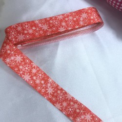 Yeniyıl 2023 Hediye Paketleme Kurdelesi Kırmızı Kar Tanesi-YENI-1104