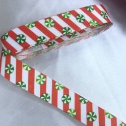 Yeniyıl 2023 Hediye Paketleme Kurdelesi Şekerleme Desenli-YENI-1105