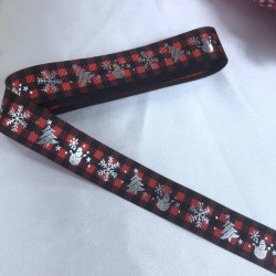 Yeniyıl 2023 Hediye Paketleme Kurdelesi Siyah Kırmızı Ekoseli-YENI-1116