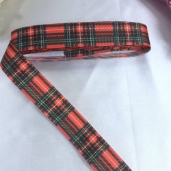 Yeniyıl 2023 Hediye Paketleme Kurdelesi Siyah Kırmızı &Ccedil;izgili-YENI-1121