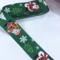 Yeniyıl 2023 Hediye Paketleme Kurdelesi Yeşil Büyük Noel Baba-YENI-1184