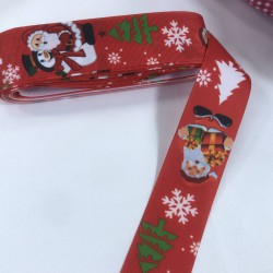 Yeniyıl 2023 Hediye Paketleme Kurdelesi Kırmızı Büyük Noel Baba-YENI-1185