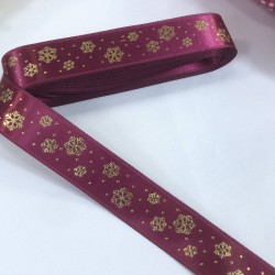 Yeniyıl 2023 Hediye Paketleme Kurdelesi Mürdüm Saten Kartanesi-YENI-1194