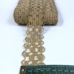 Hasır Kareli İp Detaylı Dekoratif Şerit-YENIHASIR-15