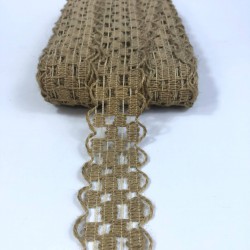 Hasır Kareli İp Detaylı Dekoratif Şerit-YENIHASIR-15