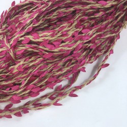 Fuşya Hasır Yaprak Şerit-YENIHASIR-21