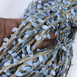 Bebe Mavi Hasır Yaprak Şerit-YENIHASIR-28