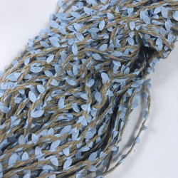 Bebe Mavi Hasır Yaprak Şerit-YENIHASIR-28