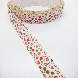 Hediye Paketi Desenli Grogren Kurdele 2,5 cm 1 Metre-YENY-121