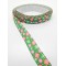Yeşil Kar Desenli Grogren Kurdele 2,5 cm 1 Metre-YENY-122