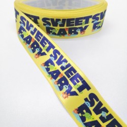Sweet Baby Yazılı Saten Kurdele 4 cm 1 Metre-YENY-130