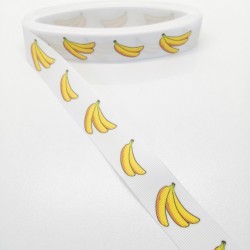 Muz Desenli Grogren Kurdele 2,5 cm 1 Metre-YENY-134