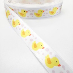 Civciv Desenli Saten Kurdele 2,5 cm 1 Metre-YENY-136