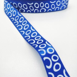 Lacivert Nokta Desenli Saten Kurdele 2,5 cm 1 Metre-YENY-141 Lacivert Nokta Desenli Saten Kurdele 2,5 cm 1 Metre-YENY-141