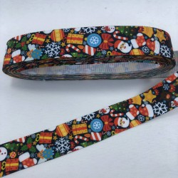 Renkli Noel Baba Desenli Grogren Kurdele-YILBASI-1000