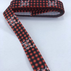 Mutlu Yıllar Ekose Desenli Grogren Kurdele-YILBASI-1007