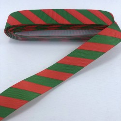 Renkli Çapraz Desenli Yılbaşı Grogren Kurdele-YILBASI-1019