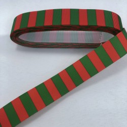 Renkli D&uuml;z &Ccedil;izgili Desenli Yılbaşı Grogren Kurdele-YILBASI-1020