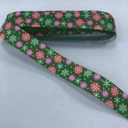 Yeşil Kartanesi Desenli Grogren Kurdele-YILBASI-1022