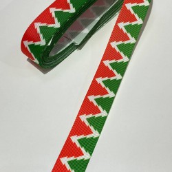 Renkli Çam Ağacı Motifli Yılbaşı Kurdelesi-YILBASI-1137