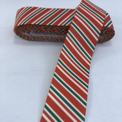 Yeşil Kırmızı Yatay Çizgili Yılbaşı Kurdelesi-YILBASI-1161