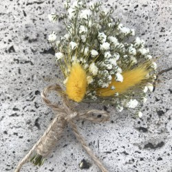 Sarı Pamuk Otlu Cipsolu Damat Yaka Çiçeği-YKC-1002